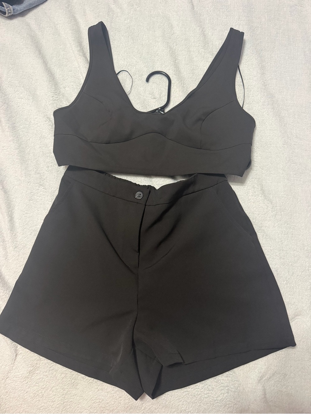 Sincerely Jules Black Cropped Tank Bralette Top